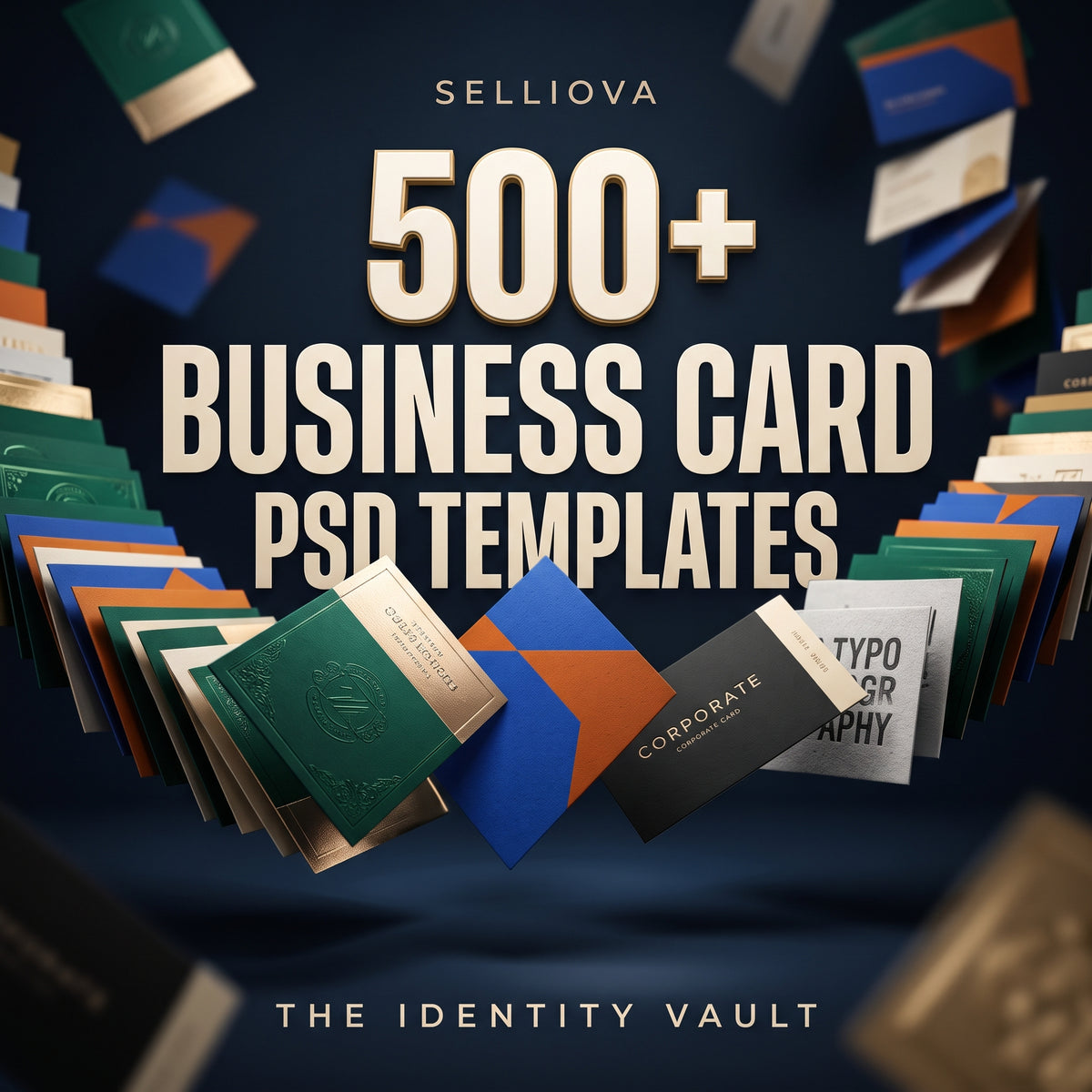 500+ Premium Business Card PSD Templates Bundle
