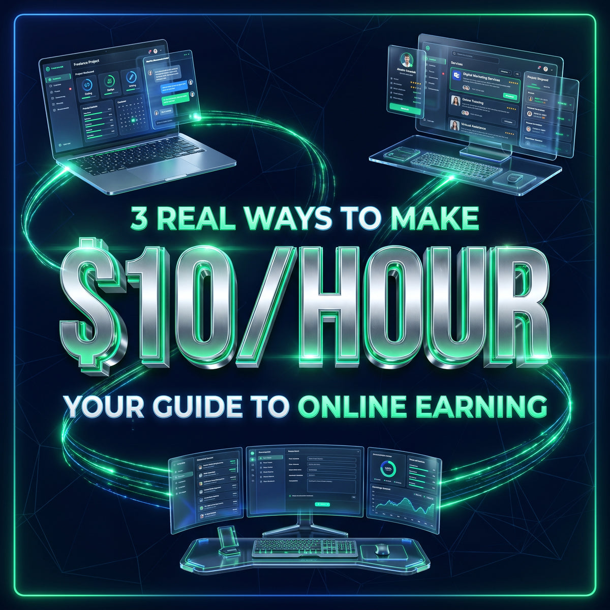 3 Real Ways to Make $10 an Hour Online