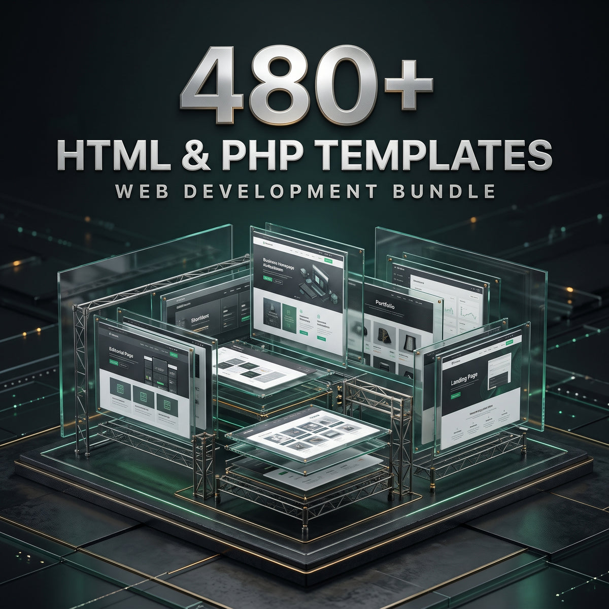 HTML & PHP Website 480+ Templates Bundle