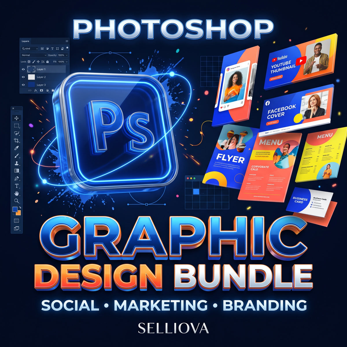 Photoshop Social Media & Graphic Design Template Bundle