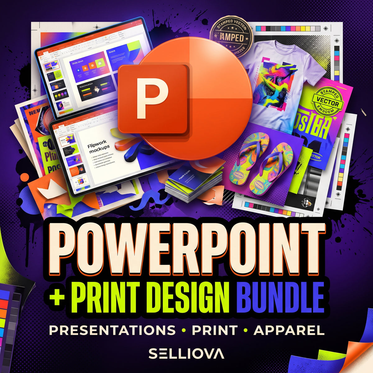 PowerPoint Templates & Print Design Bundle