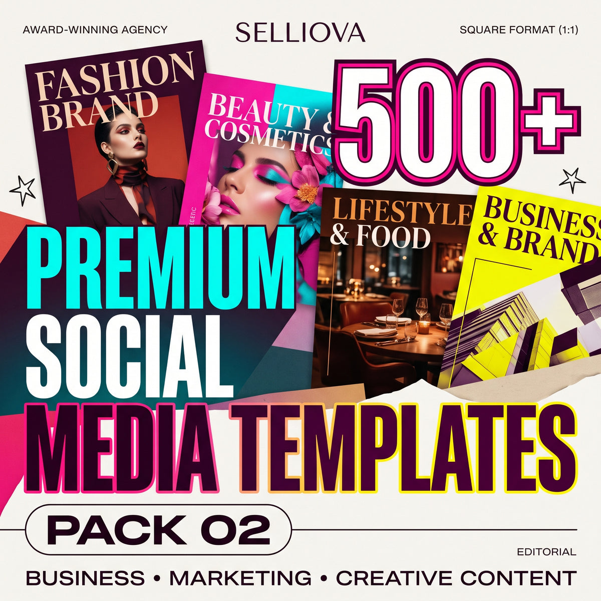 500+ Premium Social Media PSD Templates Bundle