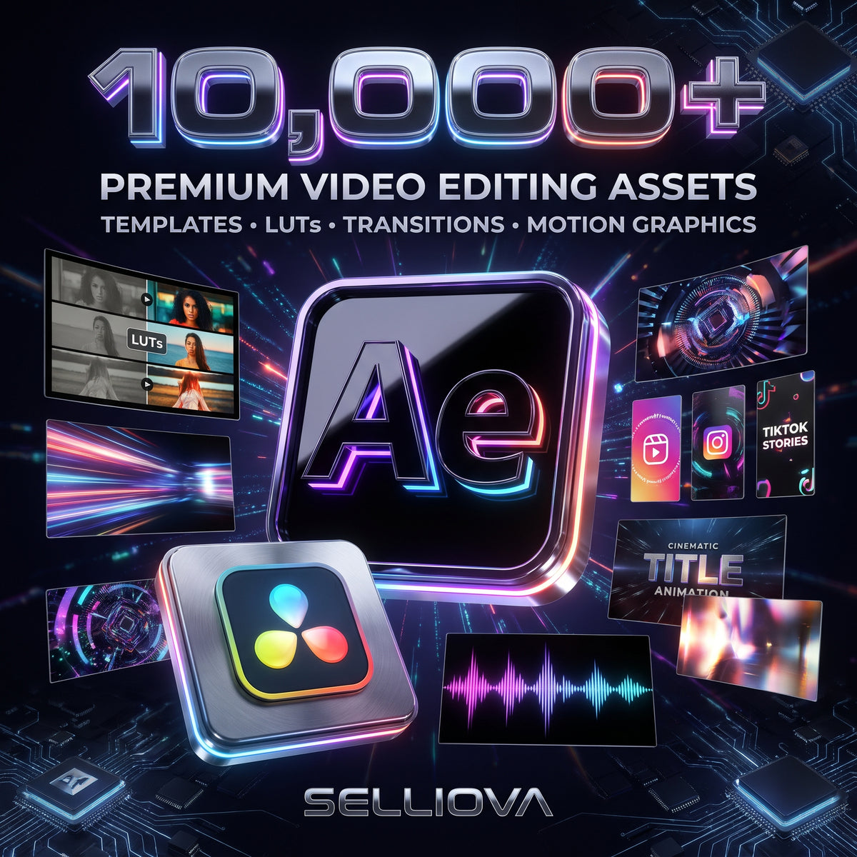10,000+ Premium Video Editing Assets Bundle